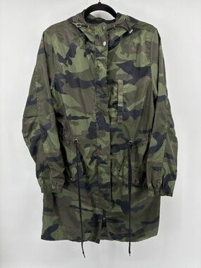 MASSIVE $10 SALE George Army Camo Long Lined Rain Jacket